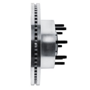 Ford F-350 Super Duty Brake Rotor (1) - Front Right - R1 Concepts - Drilled & Slotted - Silver - `11-`25